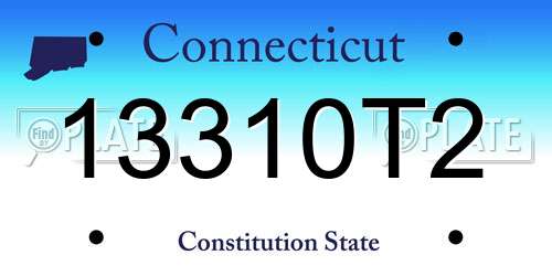 13310T2 Connecticut License Plate