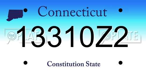 13310Z2 Connecticut License Plate