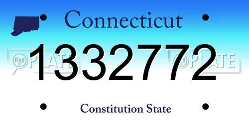 1332772 Connecticut License Plate