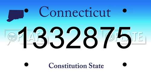 1332875 Connecticut License Plate