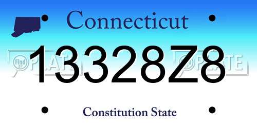 13328Z8 Connecticut License Plate