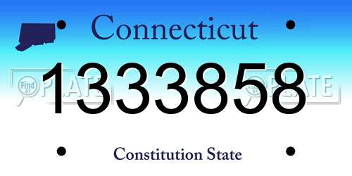 1333858 Connecticut License Plate