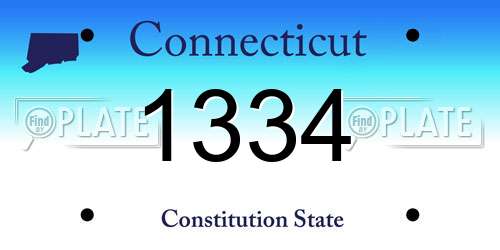 1334 Connecticut License Plate