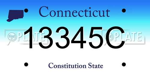 13345C Connecticut License Plate