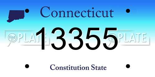 13355 Connecticut License Plate