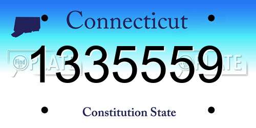 1335559 Connecticut License Plate