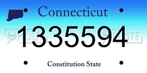 1335594 Connecticut License Plate