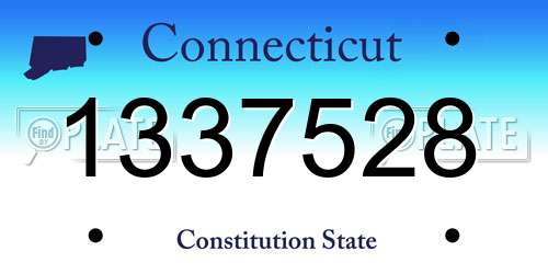 1337528 Connecticut License Plate