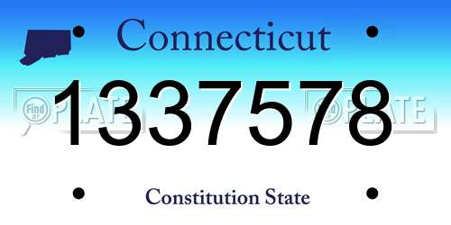 1337578 Connecticut License Plate