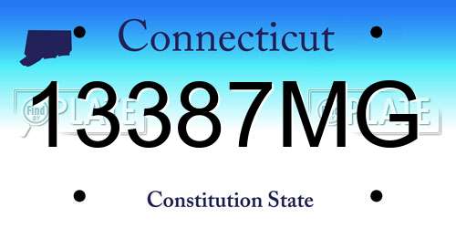 13387MG Connecticut License Plate
