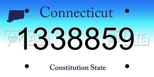 1338859 Connecticut License Plate