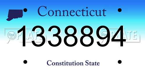 1338894 Connecticut License Plate