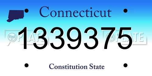 1339375 Connecticut License Plate