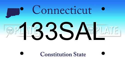 133SAL Connecticut License Plate