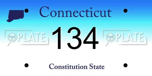 134 Connecticut License Plate