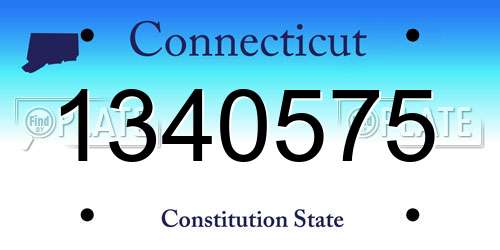 1340575 Connecticut License Plate