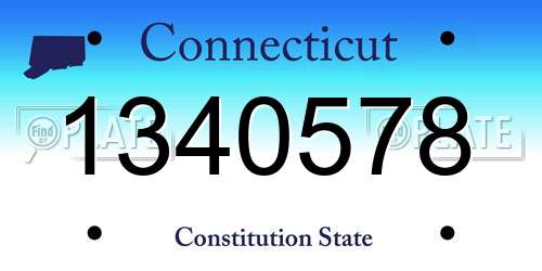 1340578 Connecticut License Plate