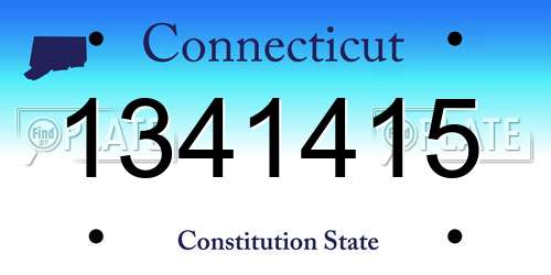 1341415 Connecticut License Plate