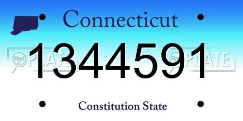 1344591 Connecticut License Plate