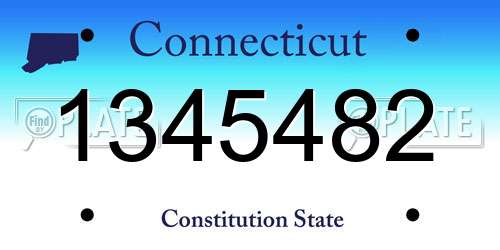 1345482 Connecticut License Plate