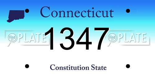 1347 Connecticut License Plate