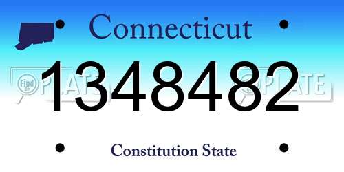 1348482 Connecticut License Plate