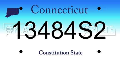 13484S2 Connecticut License Plate