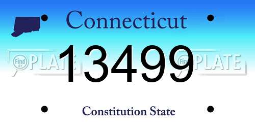 13499 Connecticut License Plate