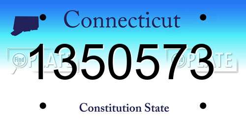 1350573 Connecticut License Plate