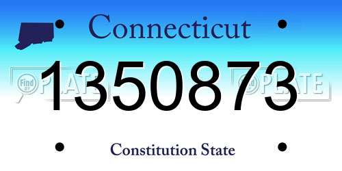 1350873 Connecticut License Plate