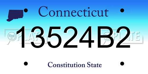 13524B2 Connecticut License Plate