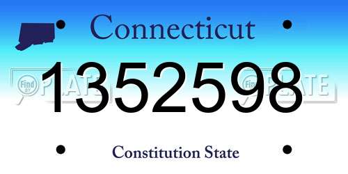 1352598 Connecticut License Plate