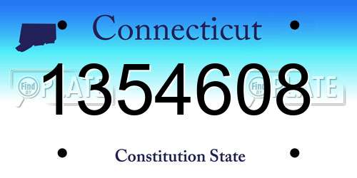 1354608 Connecticut License Plate