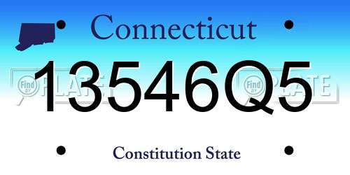 13546Q5 Connecticut License Plate
