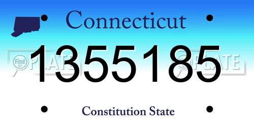 1355185 Connecticut License Plate