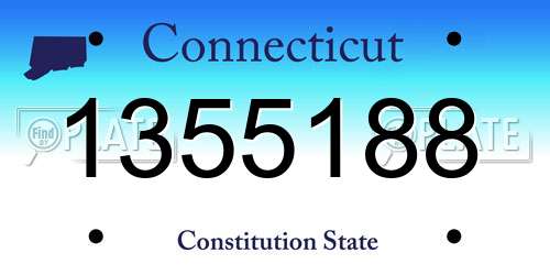 1355188 Connecticut License Plate
