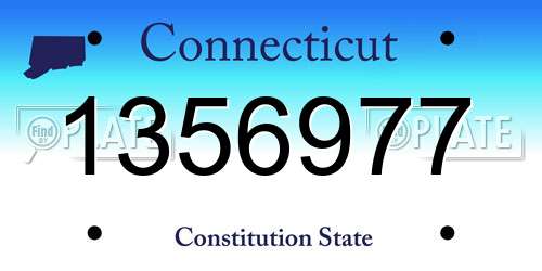1356977 Connecticut License Plate