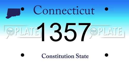 1357 Connecticut License Plate