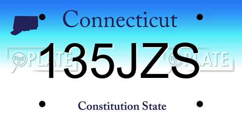135JZS Connecticut License Plate