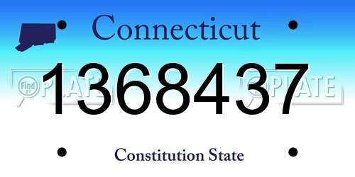 1368437 Connecticut License Plate