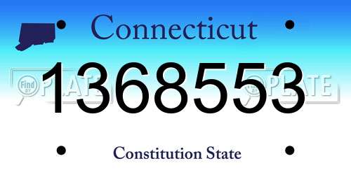 1368553 Connecticut License Plate