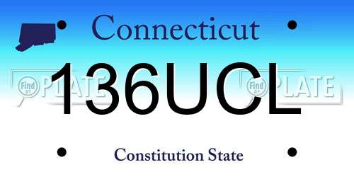 136UCL Connecticut License Plate