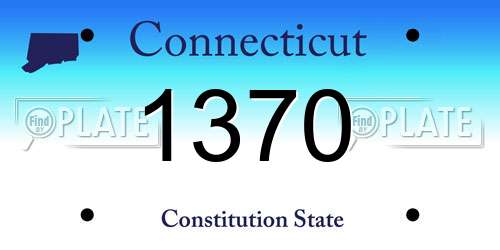 1370 Connecticut License Plate