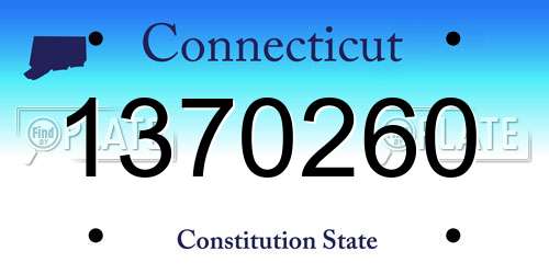 1370260 Connecticut License Plate