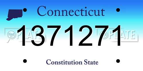 1371271 Connecticut License Plate
