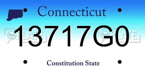 13717G0 Connecticut License Plate