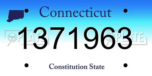 1371963 Connecticut License Plate