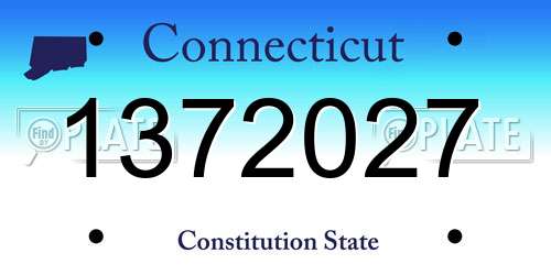 1372027 Connecticut License Plate