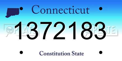 1372183 Connecticut License Plate