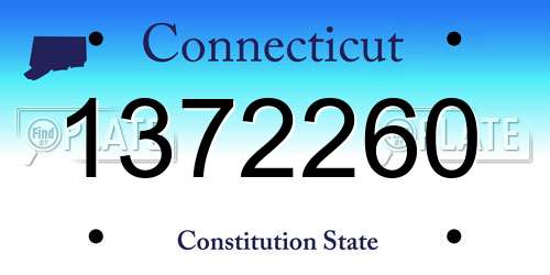 1372260 Connecticut License Plate
